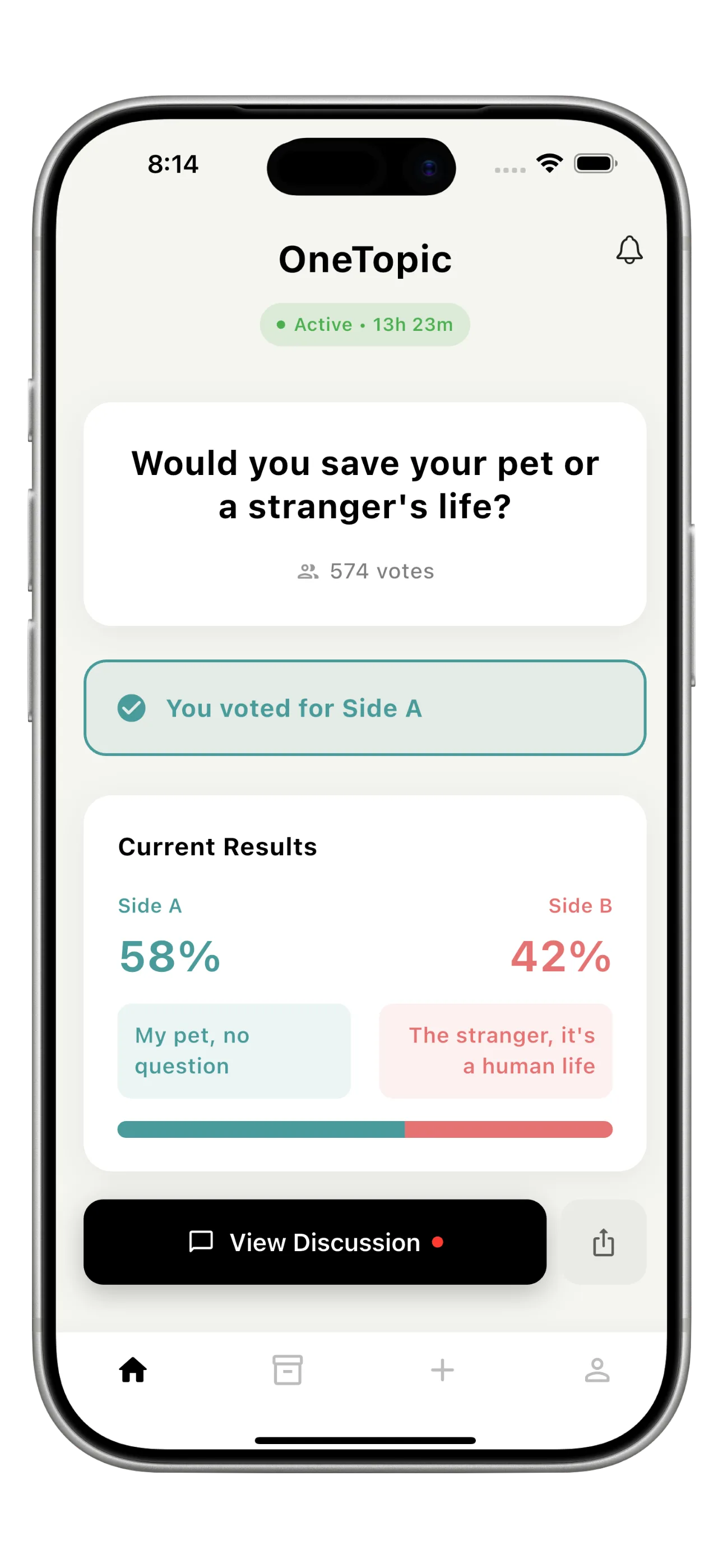 OneTopic app screenshot 2